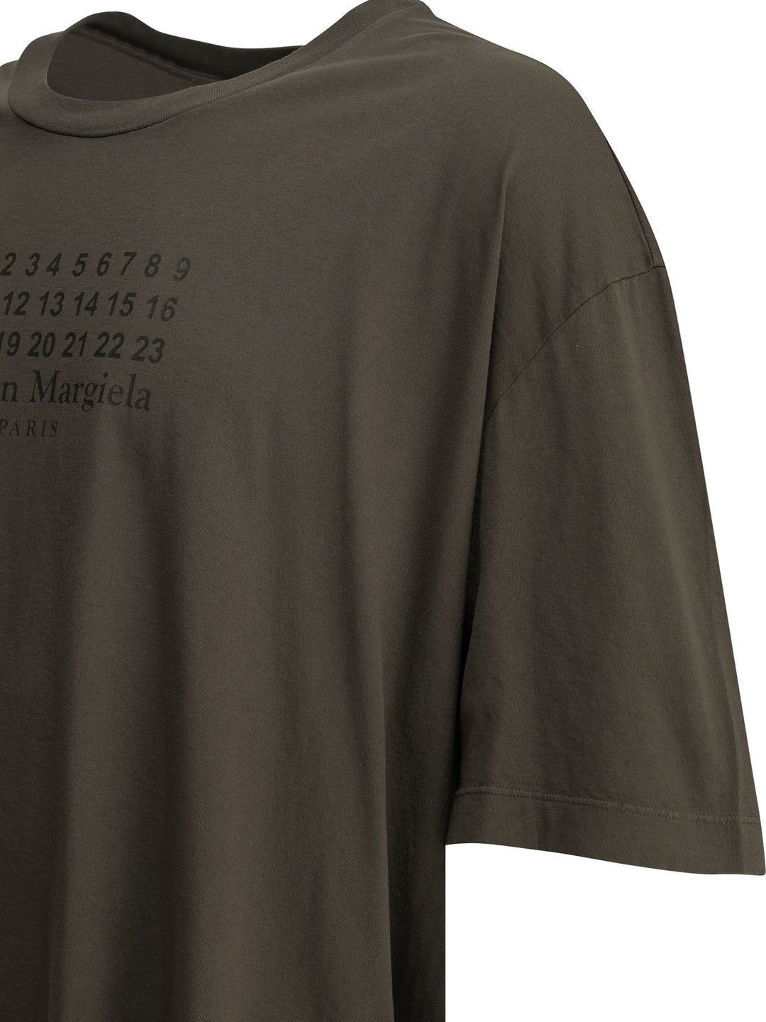 Maison Margiela Crew-Neck T-Shirt With Logo T-shirts - Grey | 34eebdc9814a0f70f92b34f0b2ad3f9333108455