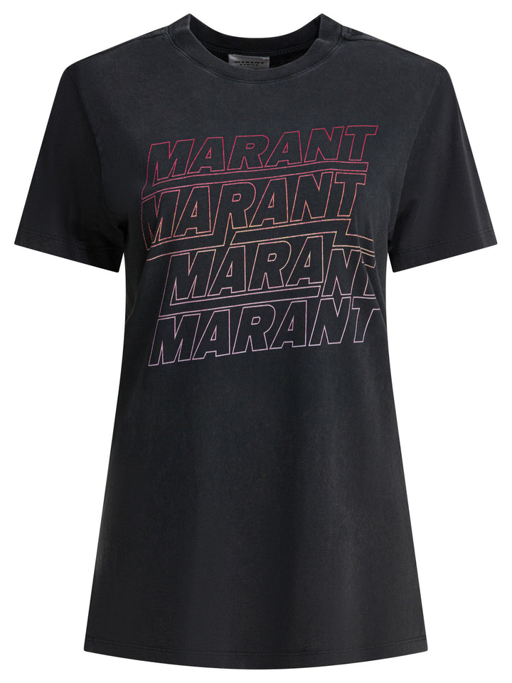 Marant ÉToile Zoeline T-shirts - Black | 8dc1ec8af106f4353f3fd110bc58953efef3a321