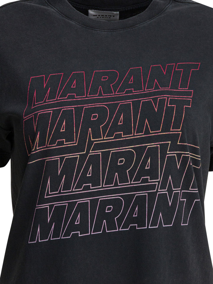 Marant ÉToile Zoeline T-shirts - Black | 47c96cb8631dabae9c84f08912ff8ce41a07ef80
