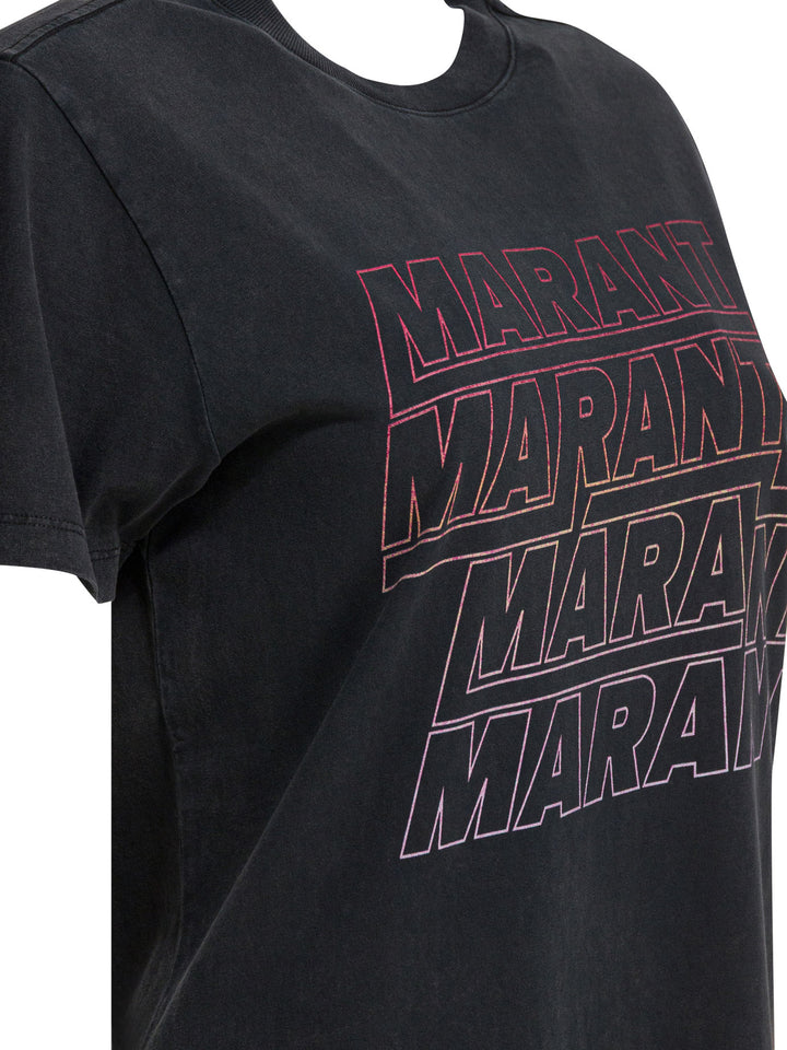 Marant ÉToile Zoeline T-shirts - Black | 528521375e8146ade566c74fd95a5c8b2b1095a8