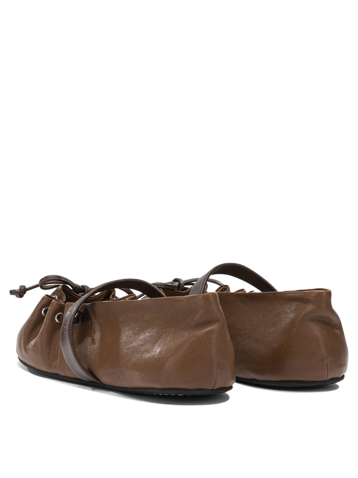 Marni Mary Jane Leather Ballet Flats Ballerinas - Brown | 4e8cc6b71b49b86b7b9261efa2b5ef826578528e