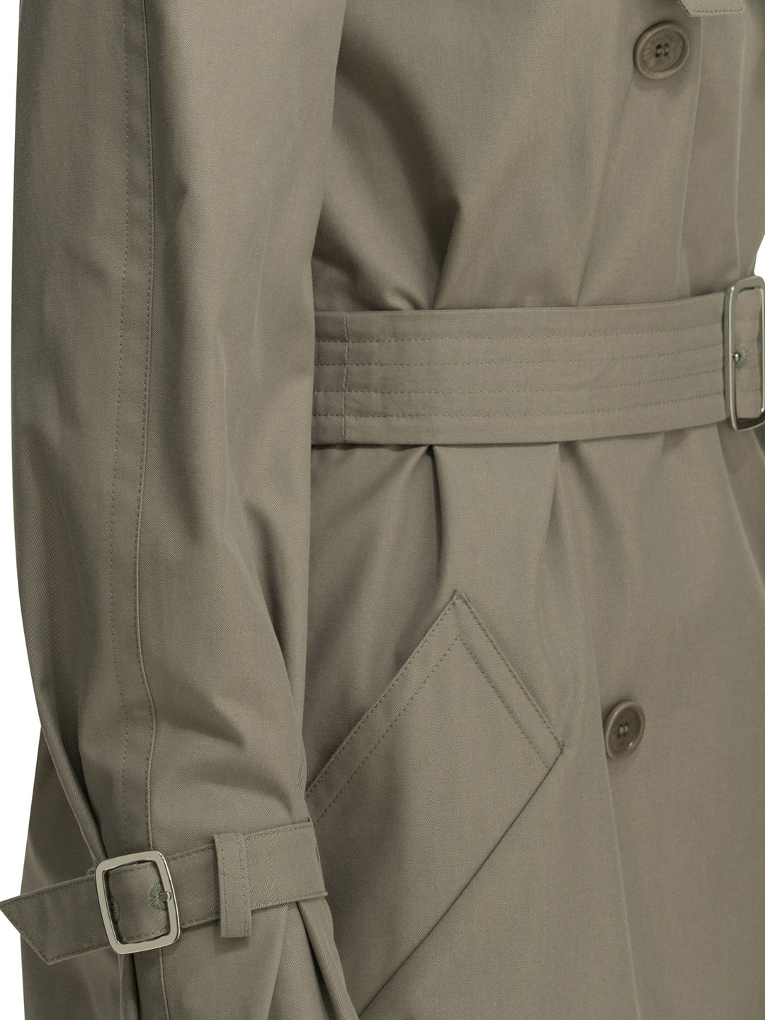 Max Mara Drip-Proof Cotton Trench Coat Jackets and Coats - Grey | 380d1368cae336ef6cfb15292833ec1d06fdc99f