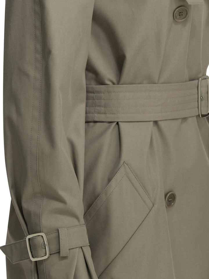 Max Mara Drip-Proof Cotton Trench Coat Jackets and Coats - Grey | 380d1368cae336ef6cfb15292833ec1d06fdc99f
