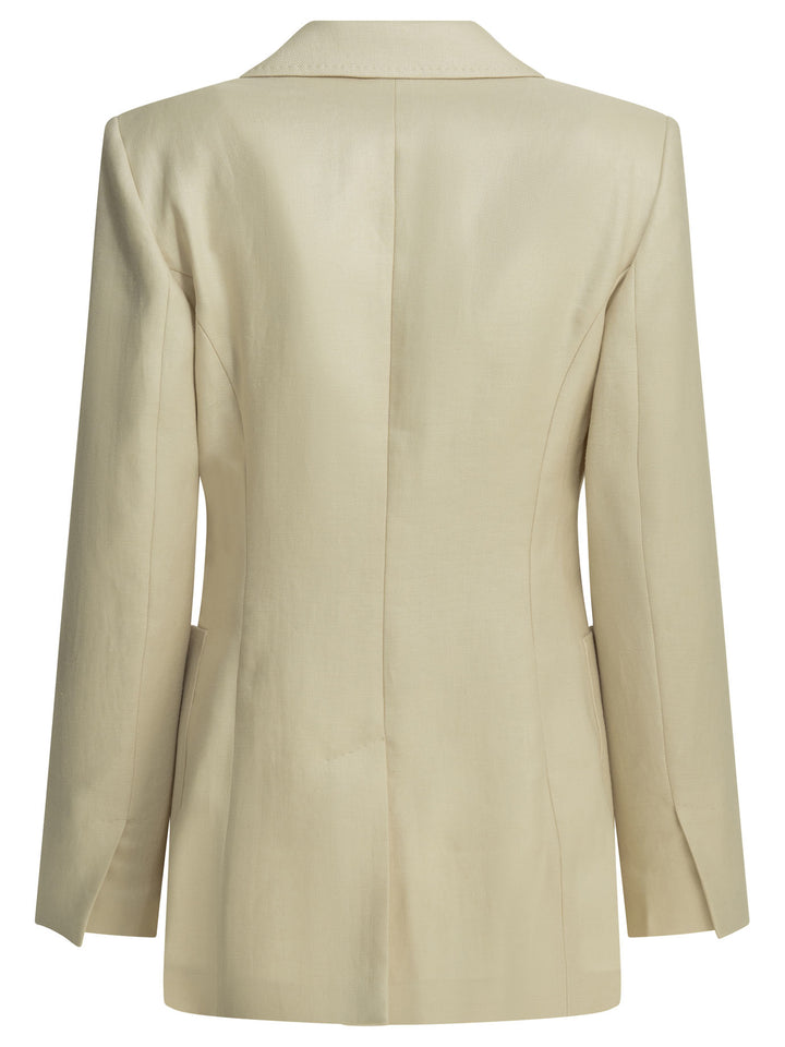 Max Mara Pure Linen Blazer Jackets and Coats - Beige | 5b800c492aed96c01f4daadd39b2533699d6e30c