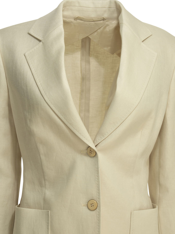 Max Mara Pure Linen Blazer Jackets and Coats - Beige | a388da65b77499de6a9bc1ada74acf9945c80fed