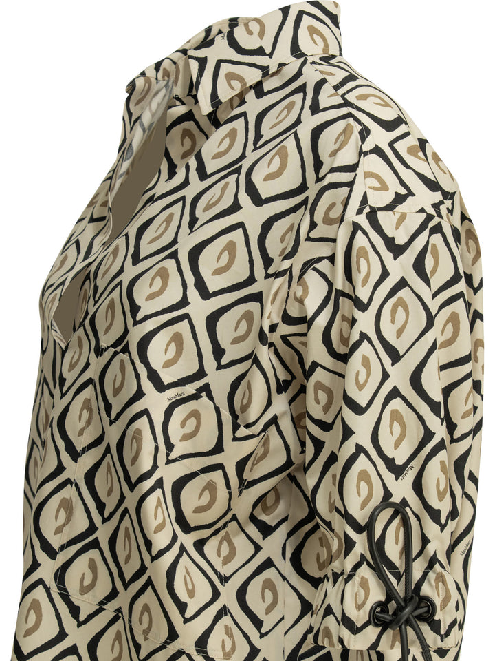 Max Mara Casual Printed Cotton Shirt Shirts - Beige | 731520ea33c2e9d70756cfe72f8fe230d2ea041e