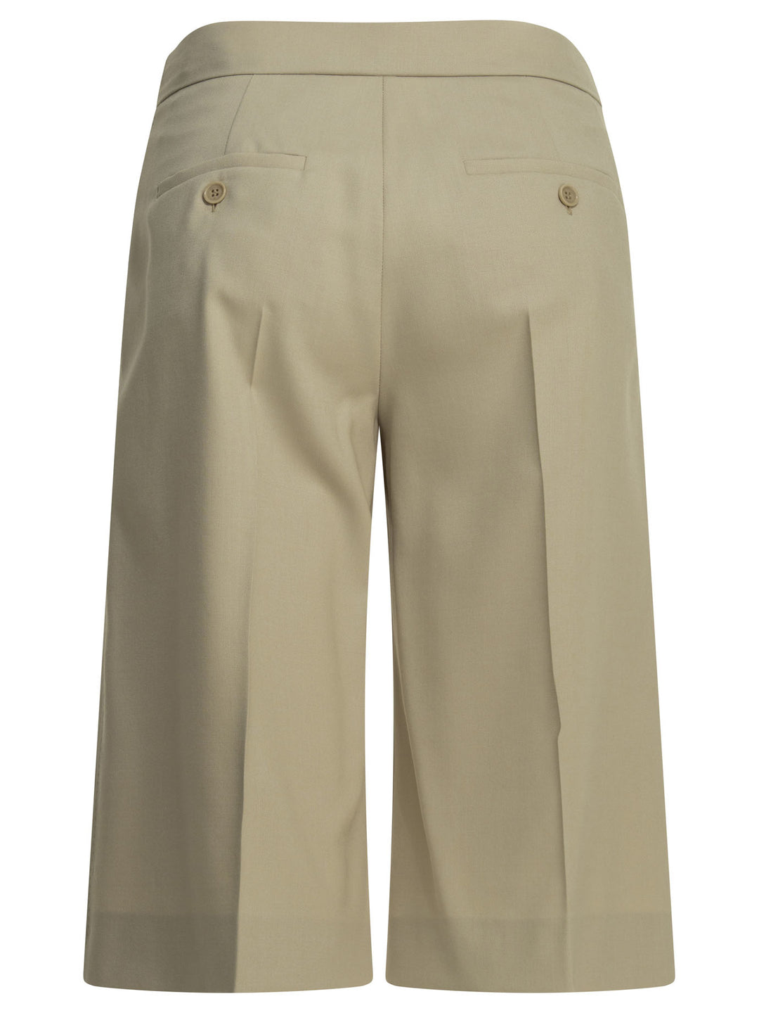 Max Mara Formal Wool Shorts - Beige | 660cb2825ccfe9e0057f86a6b081c4542b174344