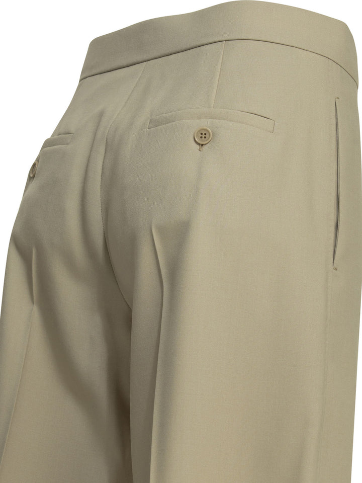 Max Mara Formal Wool Shorts - Beige | c5b3d230f1119d46e238c6d30bff6cbc303acb25
