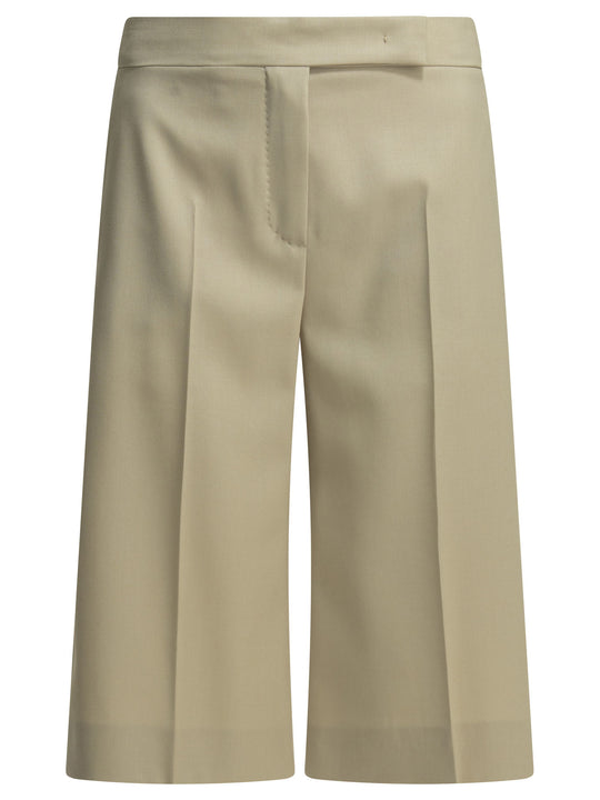 Formal Wool Shorts Beige