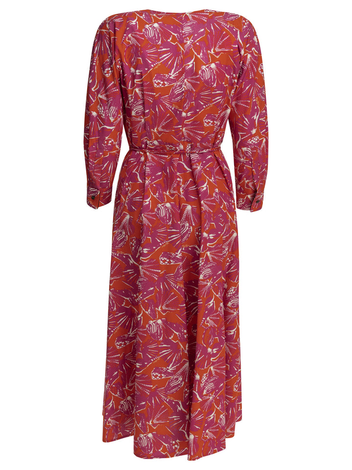 Max Mara Floral A-Line Midi Dress Dresses - Fuchsia | dec9b9002ab99b5a7c9c8ac1e3e1471c5f41a76b