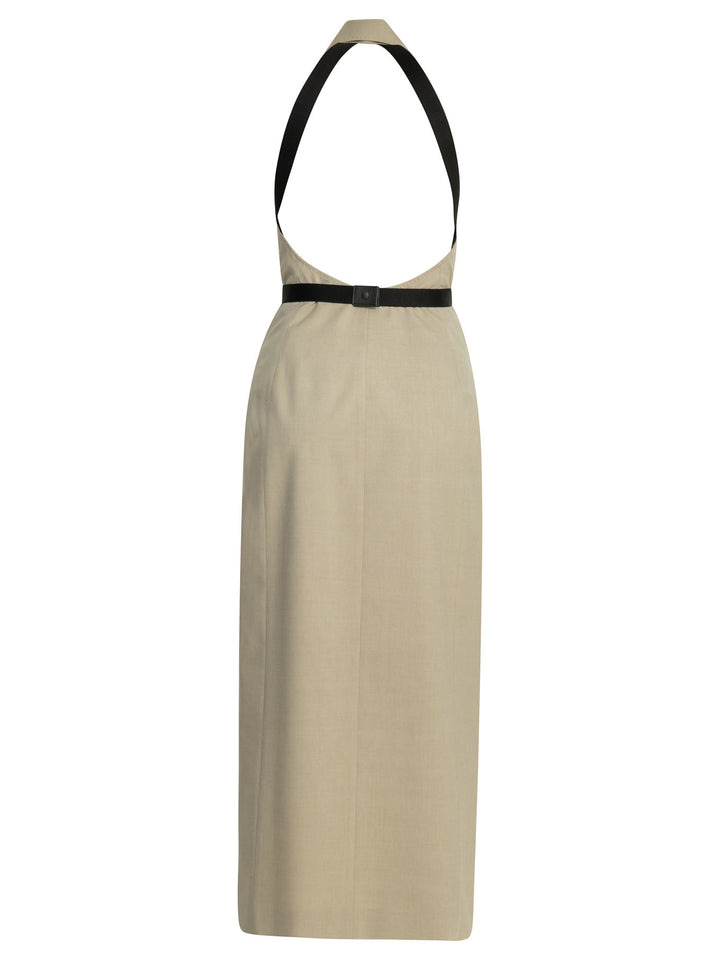 Max Mara Open Back Midi Dress Dresses - Beige | 24dd67ae39ad5630f5070ac6c736143dfed040b4