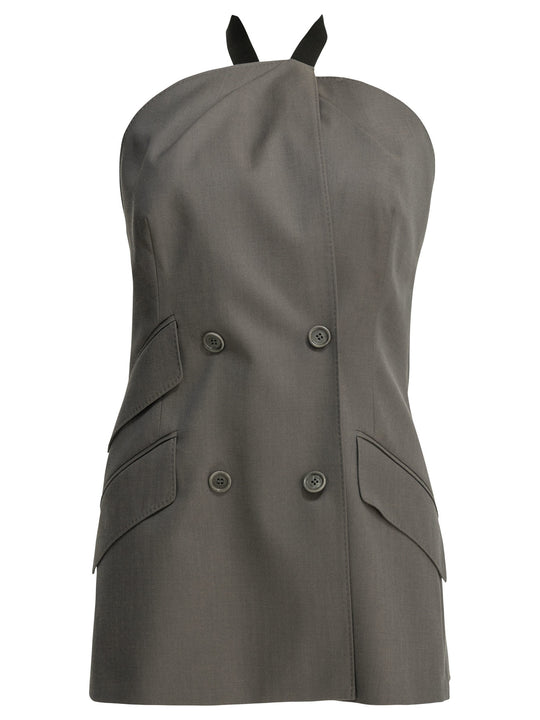 Wool Sleeveless Jacket Jackets And Coats Grey