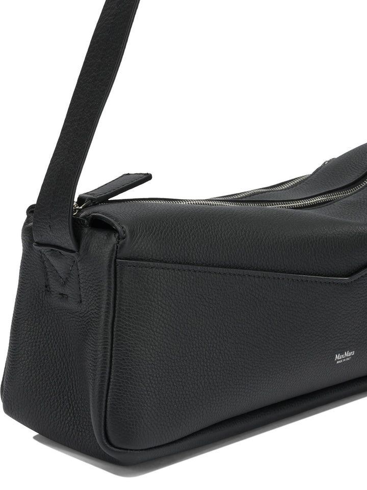 Max Mara Medium Leather Shoulder Bag Shoulder Bags - Black | 14e397adb2c809404c92c3c22d02f13a96e47fd7