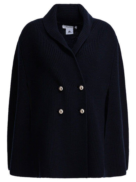 Virgin Wool Cardigan Knitwear Blue
