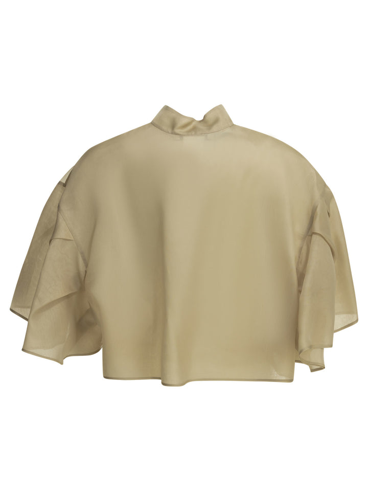 Max Mara Silk Blouse Shirts - Beige | 9847a9819b868778662015756ccda25d35078fc1