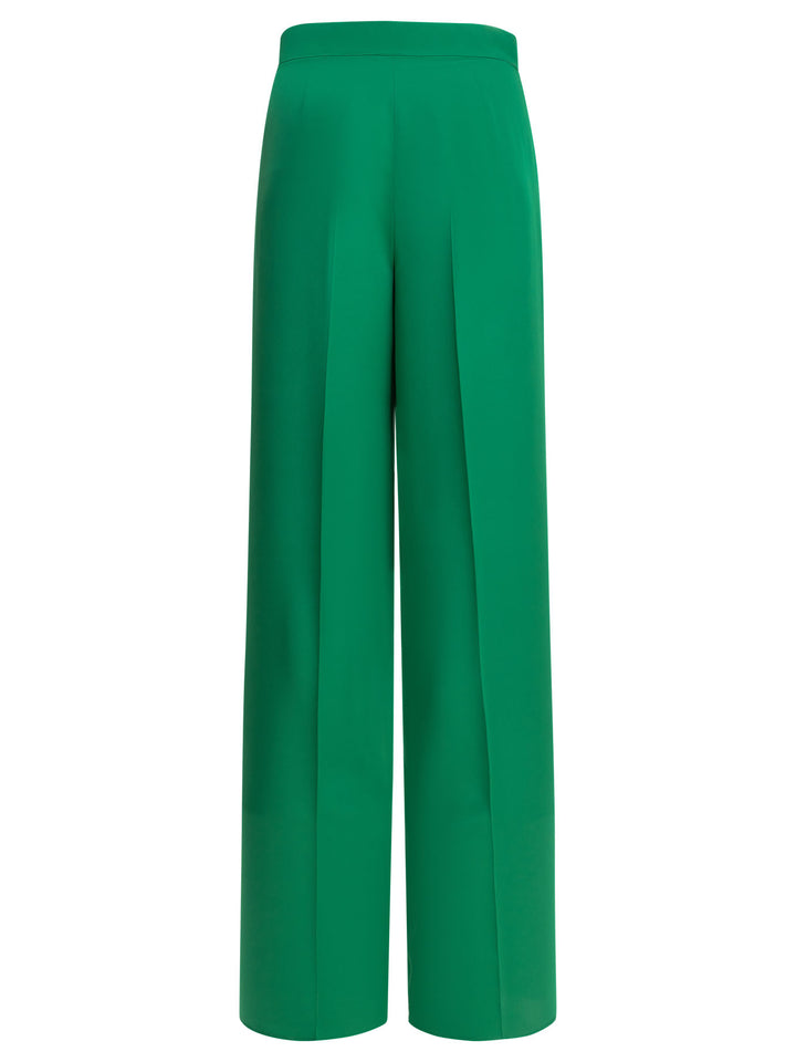 Max Mara Pianoforte Silk Tailored Pants Trousers - Green | 752c276cb096231948c75d028be86e63923801cc