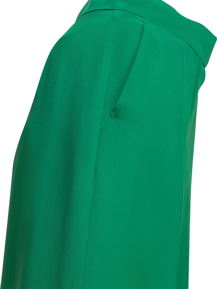 Max Mara Pianoforte Silk Tailored Pants Trousers - Green | 27ea92b6615621f20ecde42b53603975bd3df06b