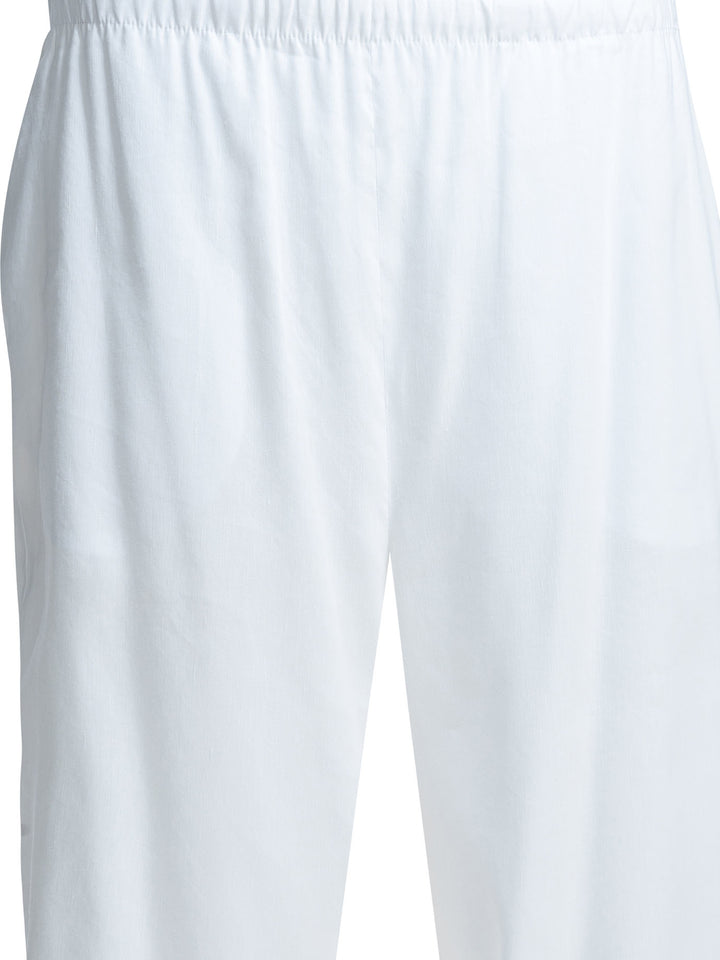 Max Mara Pure Casual Linen Blend Pants Trousers - White | 28814bb0cc0df2284ce449cd47929d353f43b866