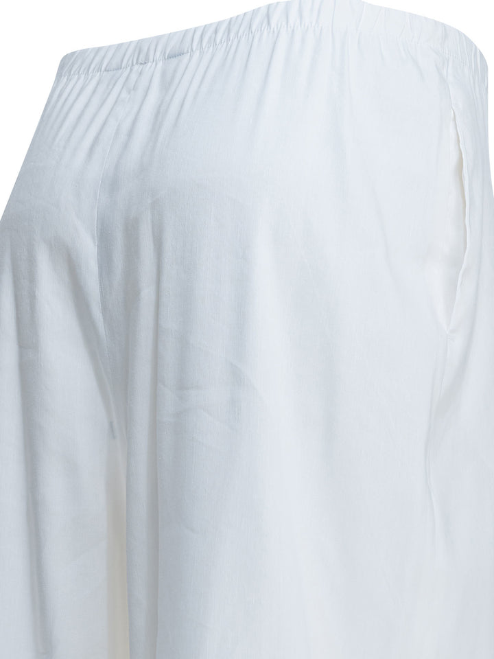 Max Mara Pure Casual Linen Blend Pants Trousers - White | 8ea6ba370ad6f01a7acbc553c1621325d1d08a05