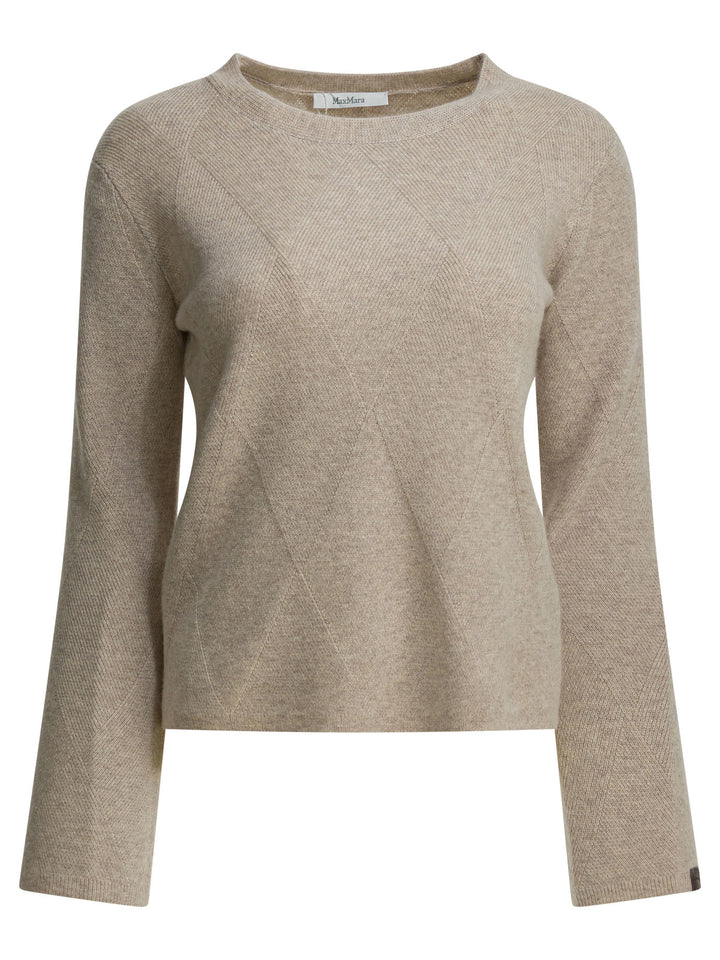 Max Mara Pure Cashmere Crewneck Sweater Knitwear - Beige | 2f2186ff39ec34139d0c118f9a33cae651721d4c