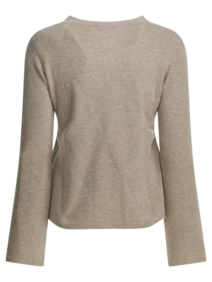 Max Mara Pure Cashmere Crewneck Sweater Knitwear - Beige | 1362ea5d3529fc9db6f32dc0708594fae1735502