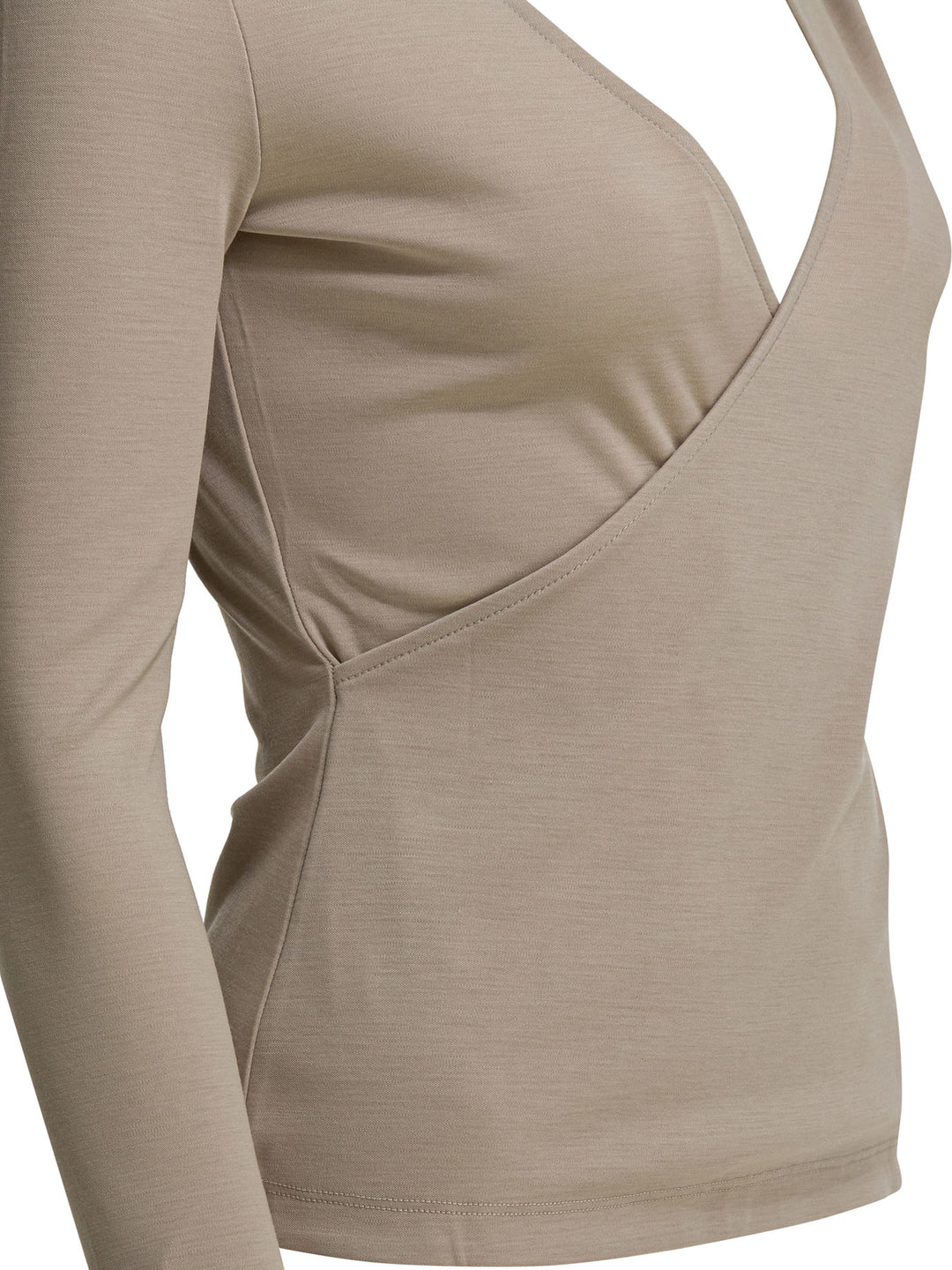 Max Mara Pure Virgin Wool V-Neck Sweater Knitwear - Beige | cf625f573d591662712b053ee4596832f9e35925