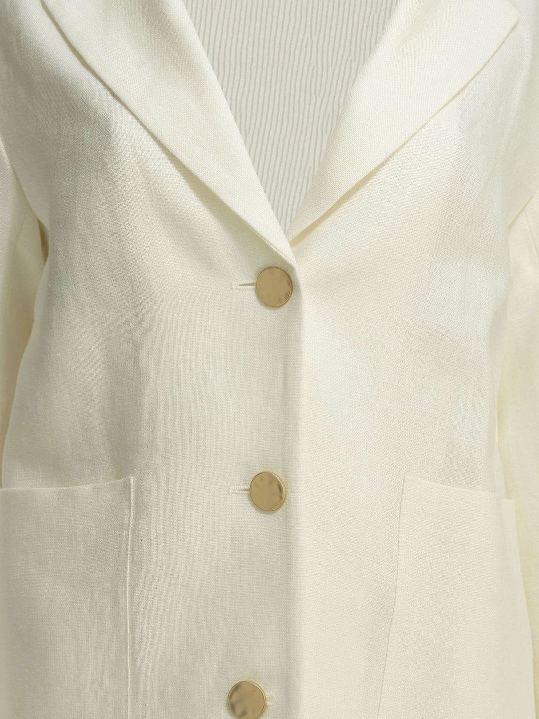 Max Mara S Linen Blazer Jackets and Coats - White | 769b543f6ef2029a94915e0447f5f225f93968a2