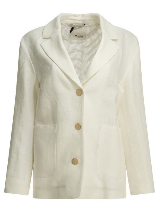 Linen Blazer Jackets And Coats White