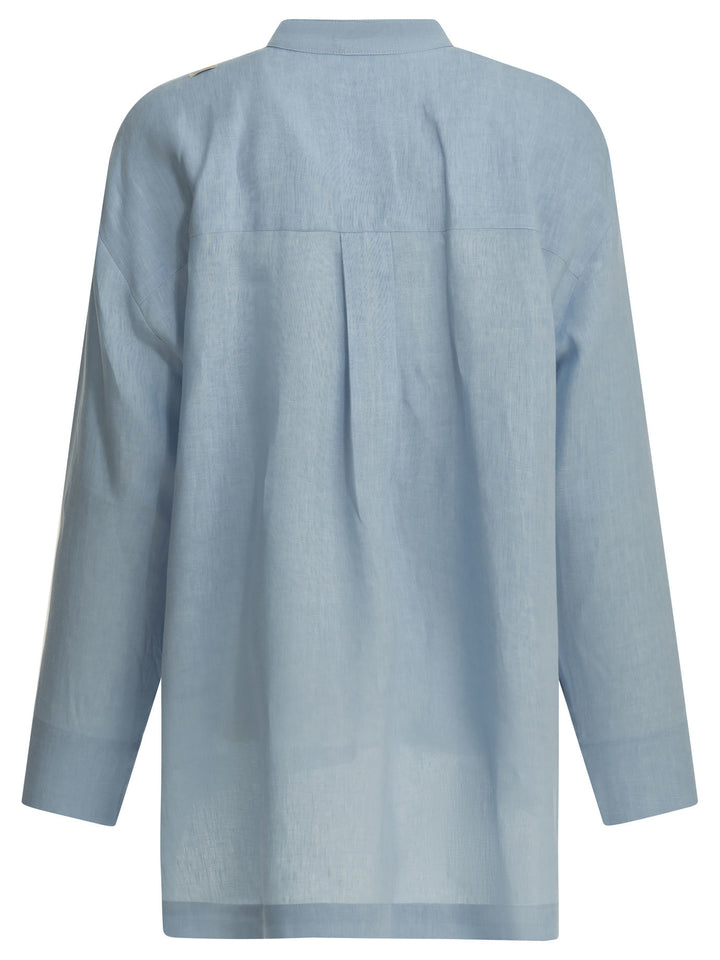 Max Mara S Casual Linen Shirt Shirts - Light blue | 92f6fcef4f08fec163d3652ba4db527abd72cb36