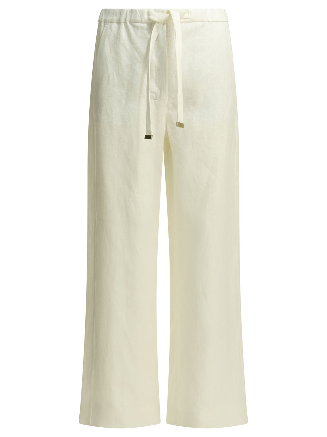 Max Mara S Casual Linen Pants Trousers - White | 0a2ba9f2366b0369a4aee676158423553ab9b5e6