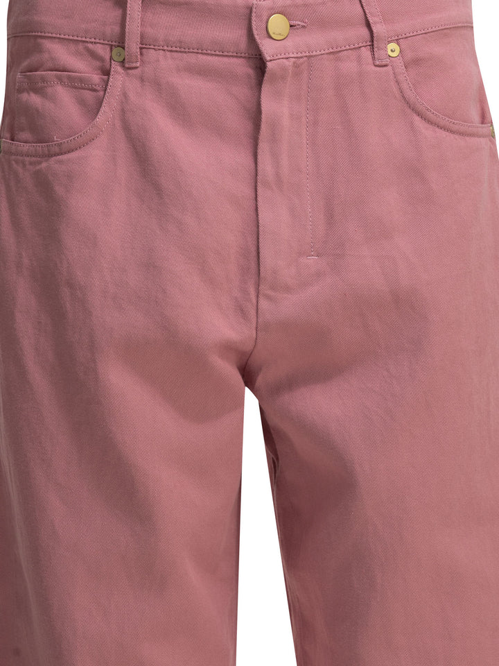 Max Mara S Casual Cotton Linen Pants Trousers - Pink | 670bf480a161673f361abdeae36aa3645eae0063