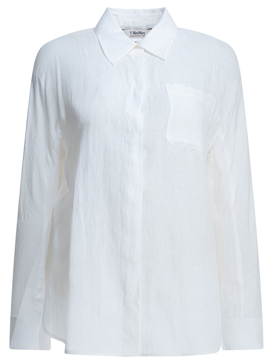 Max Mara S Casual Linen Shirt Shirts - White | 03870a211d54a6c61983e4d1d6133b8787ee341d