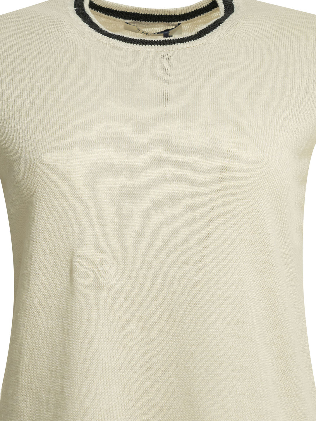 Max Mara S Linen Crew-Neck Sweater Knitwear - Beige | e53a545033130521231f998b297efea94754cf89