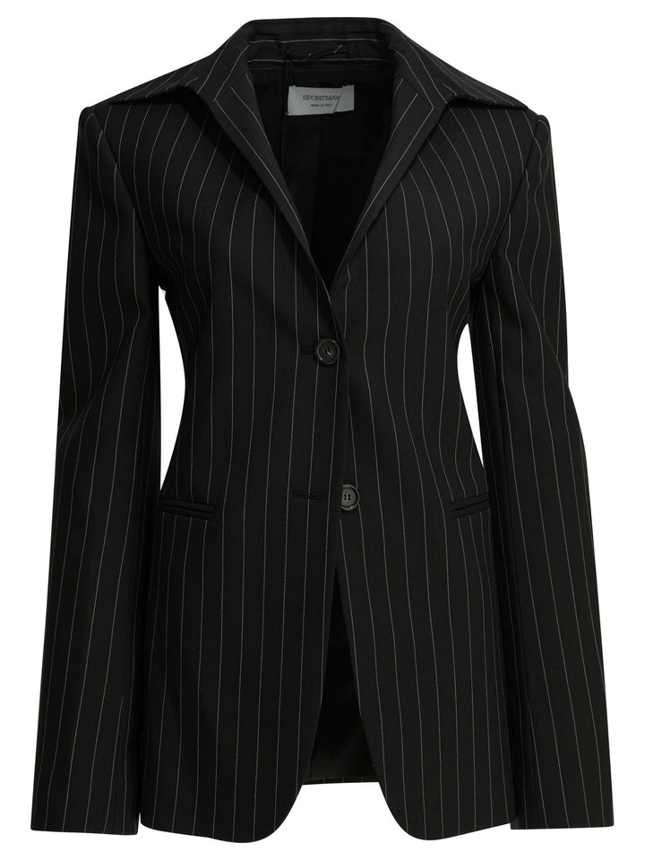 Max Mara Sportmax Virgin Wool Blazer Jackets and Coats - Black | 5b056d8106b536989468583b0ef2dfbfcaeba52e