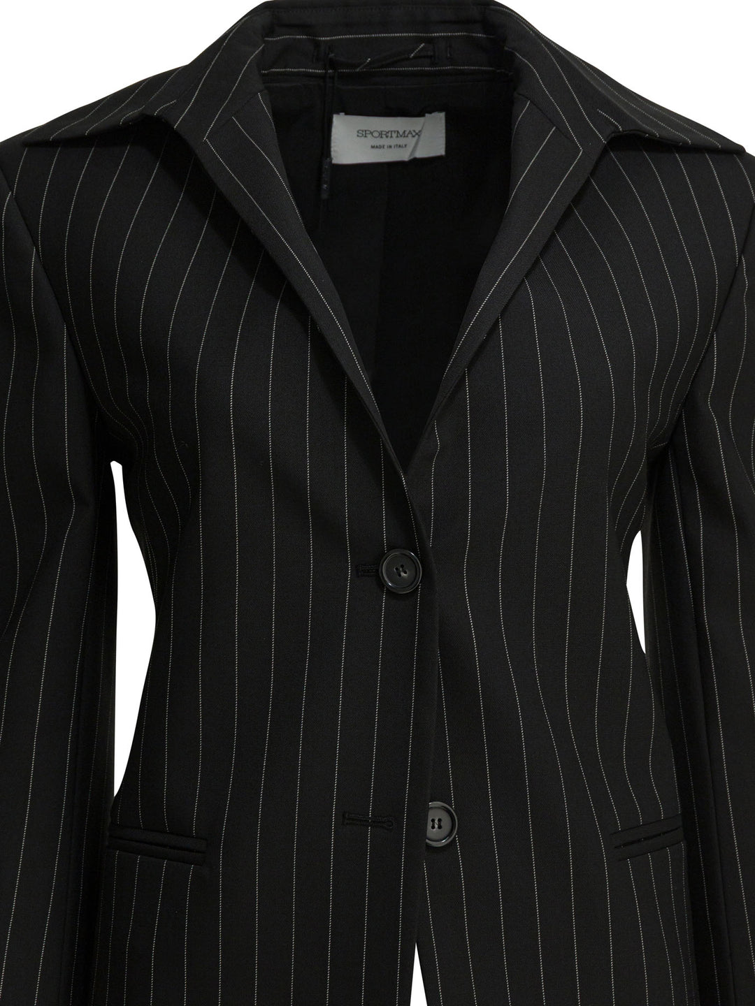 Max Mara Sportmax Virgin Wool Blazer Jackets and Coats - Black | 77724795a190b7d91a27781550571590e09e53df