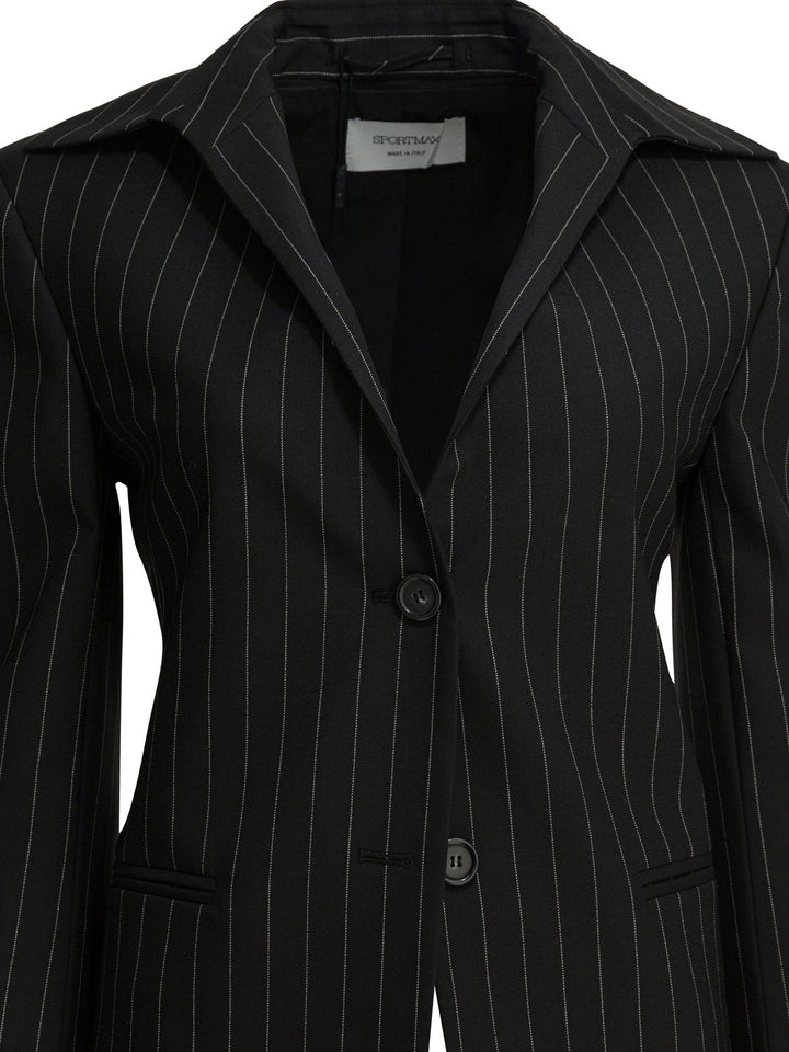 Max Mara Sportmax Virgin Wool Blazer Jackets and Coats - Black | 77724795a190b7d91a27781550571590e09e53df