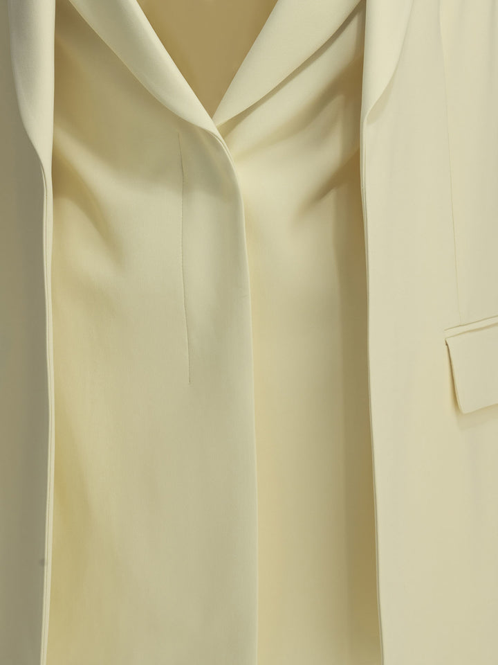 Max Mara Sportmax Two-Piece Sleeveless Blazer Jackets and Coats - White | 8af3f40d3655e24f43597b9cb7018bc15d9fcf94