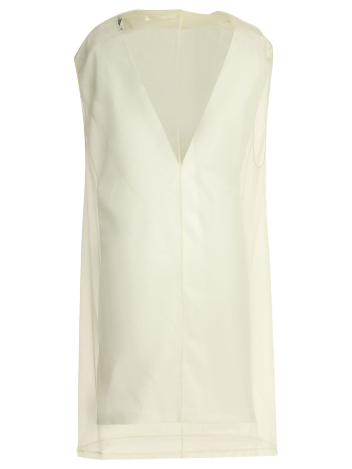 Max Mara Sportmax Asymmetrical Short Dress Dresses - White | 49f03f4968efac80bbed9bf61265d39974fce394
