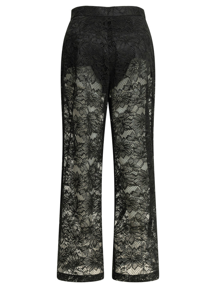 Max Mara Sportmax Casual Lace Pants Trousers - Black | 3c189b87d46760898ec2149364d5ad0614487cc2