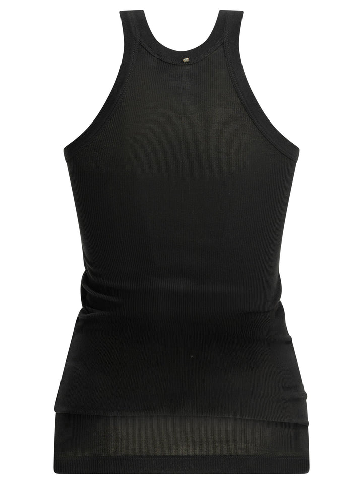 Max Mara Sportmax Cotton And Silk Tank Top Tops - Black | 71fa3601d7e0a3fbeb503ea76492f16555dab2ea