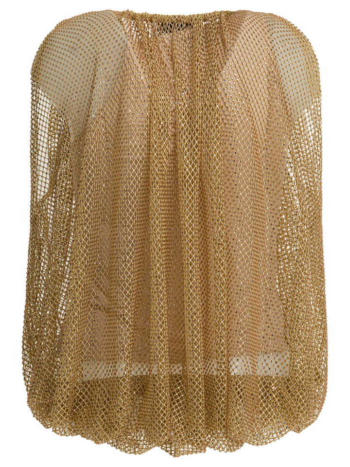 Max Mara Sportmax Sleeveless Mesh Top Tops - Gold | b7f9c72539164d4e386ebf142a195bcfde1d6bd0