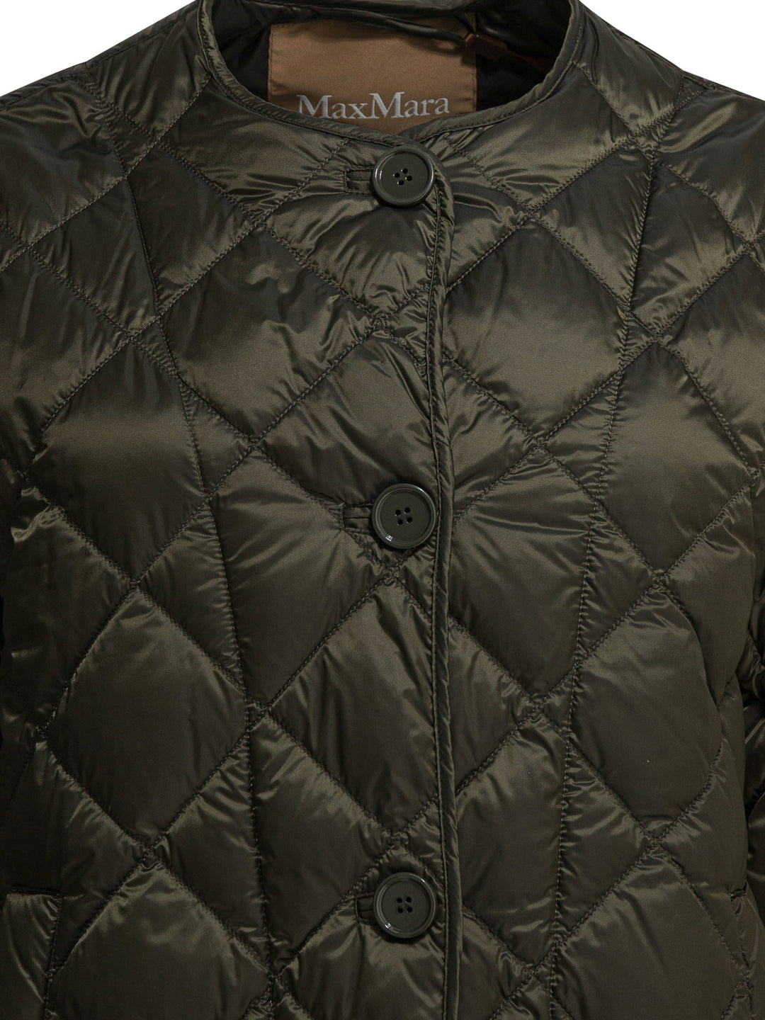 Max Mara The Cube Short Canvas Down Jacket Jackets and Coats - Green | 100a26cbc8df94944cae1b026bd805c5e81392cd