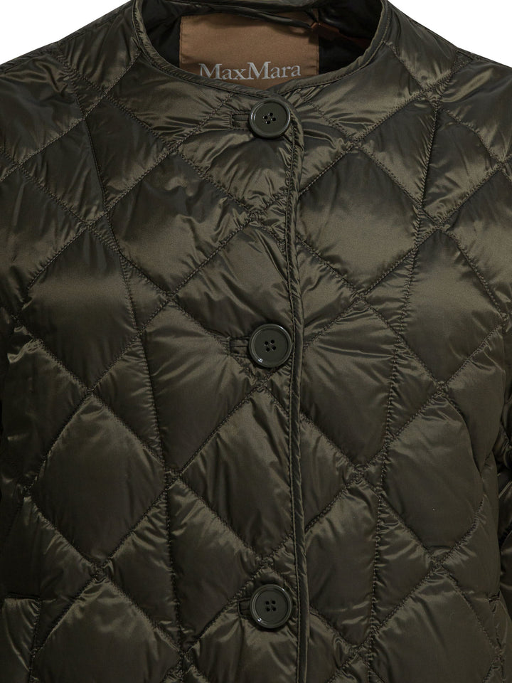 Max Mara The Cube Short Canvas Down Jacket Jackets and Coats - Green | 100a26cbc8df94944cae1b026bd805c5e81392cd