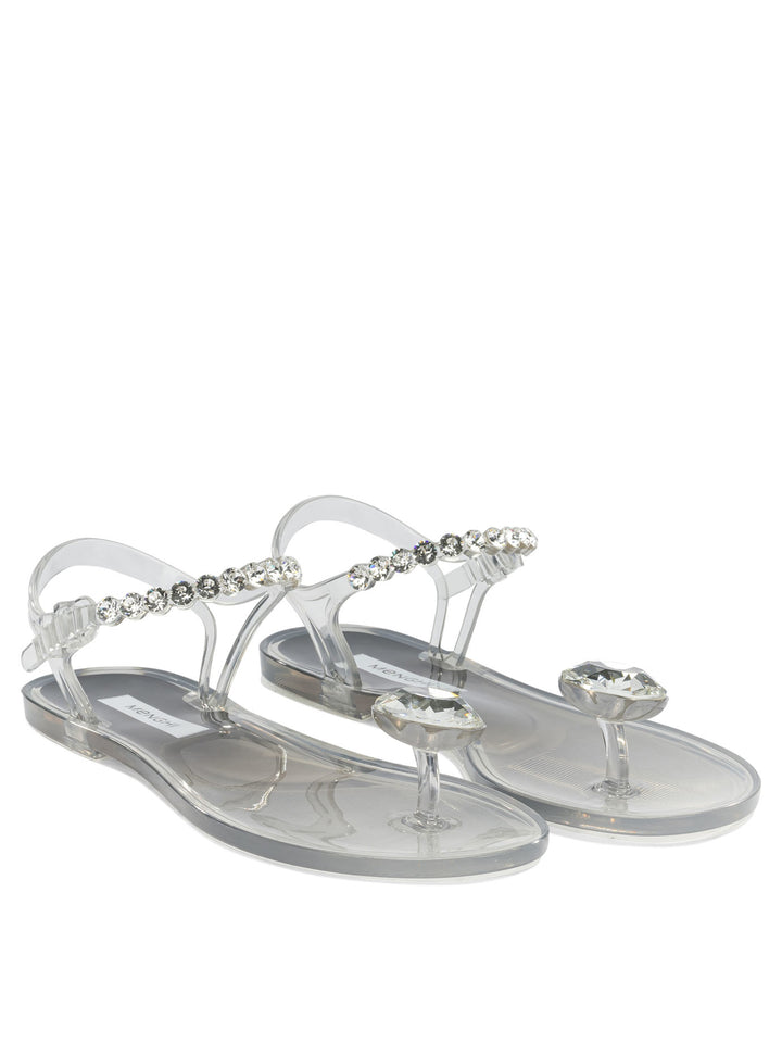 Menghi Iride Jelly Sandals - Silver | 0ea96b8f9b398f262bbf61a55b31c2a1409cd300