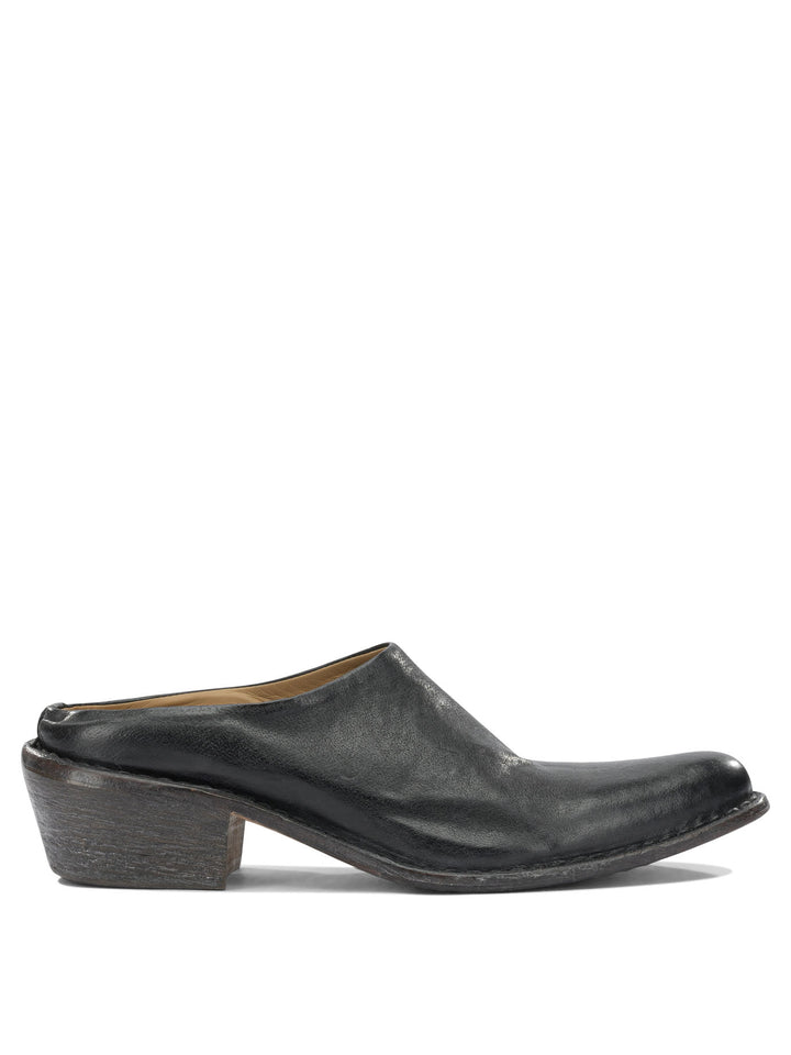 Moma 40mm Leather Sabot Sandals - Black | 6836cfc580e415f9962870daa3cf82ba4564ba77