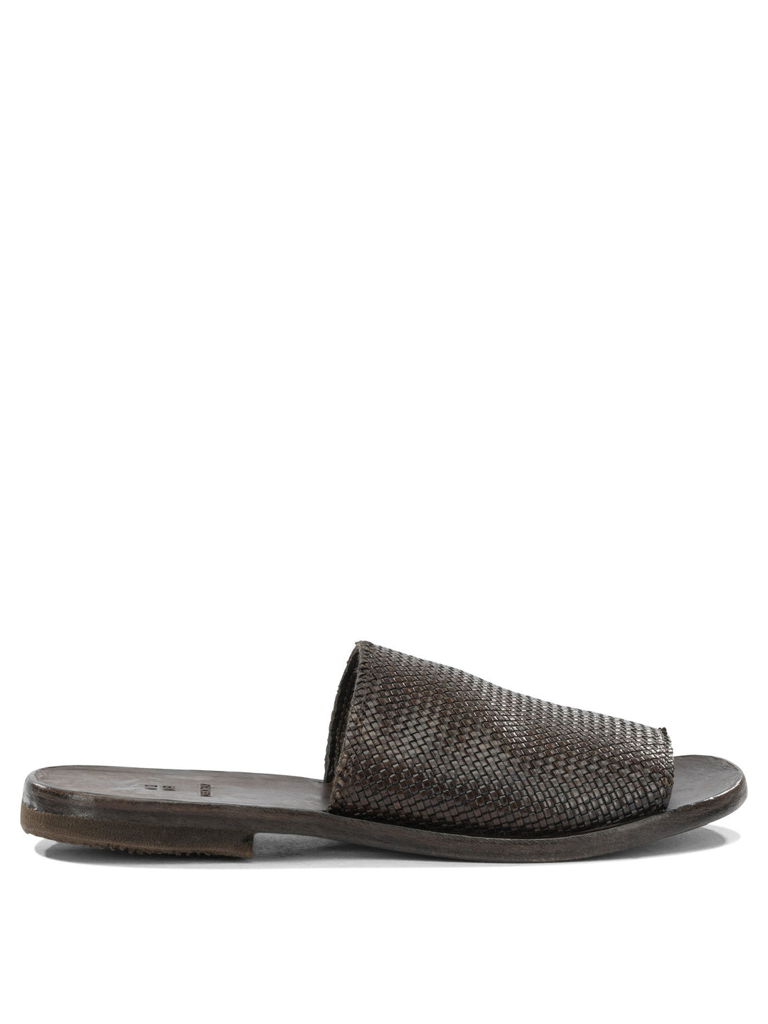 Moma Woven Nappa Leather Slide Sandals - Brown | 7ac9f213984a2a38f42aa2457515d801cf872466