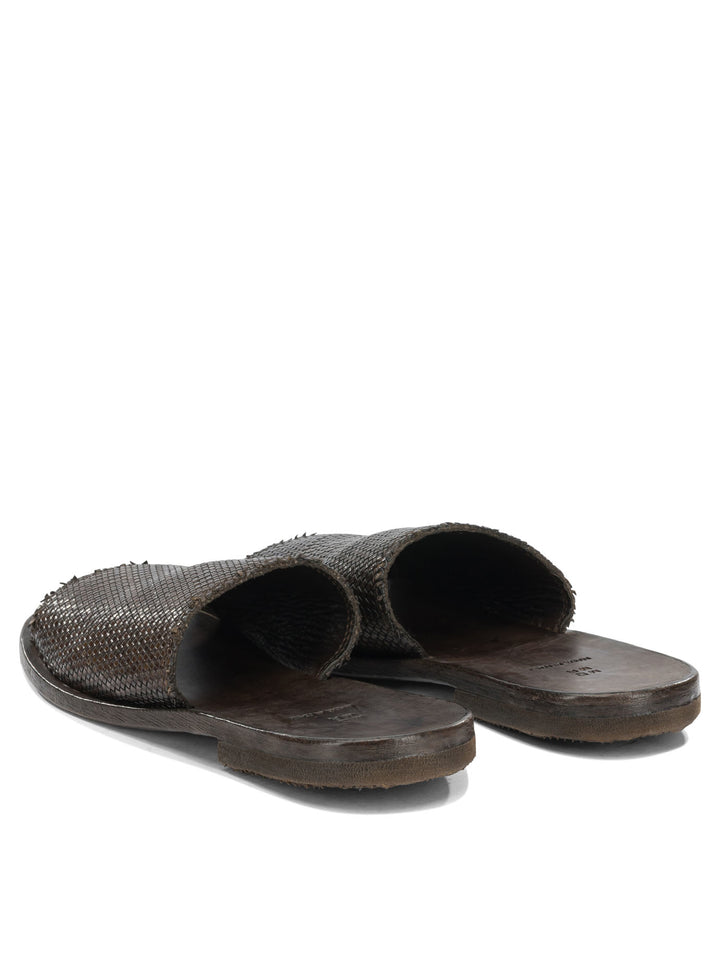 Moma Woven Nappa Leather Slide Sandals - Brown | c89109ec355cdd28b66d4eacb0bf919b5db14d67