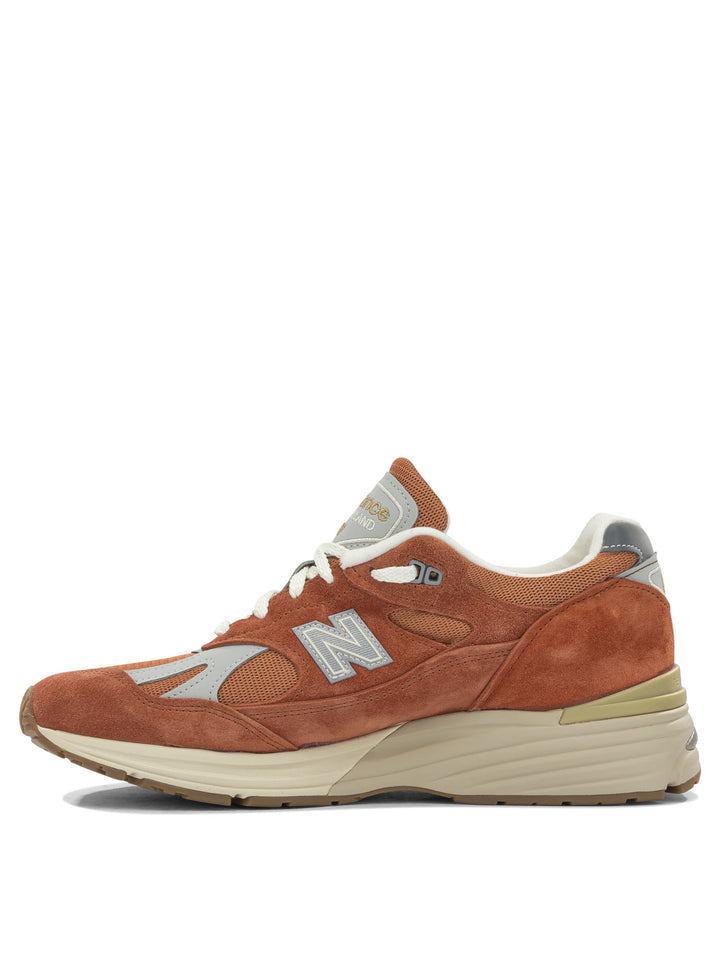 New Balance Made In Uk 991v2 Vintage Sports Sneakers & Slip-On - Orange | 0b8f4a78f33101dd353a51889afc60aa454e096a
