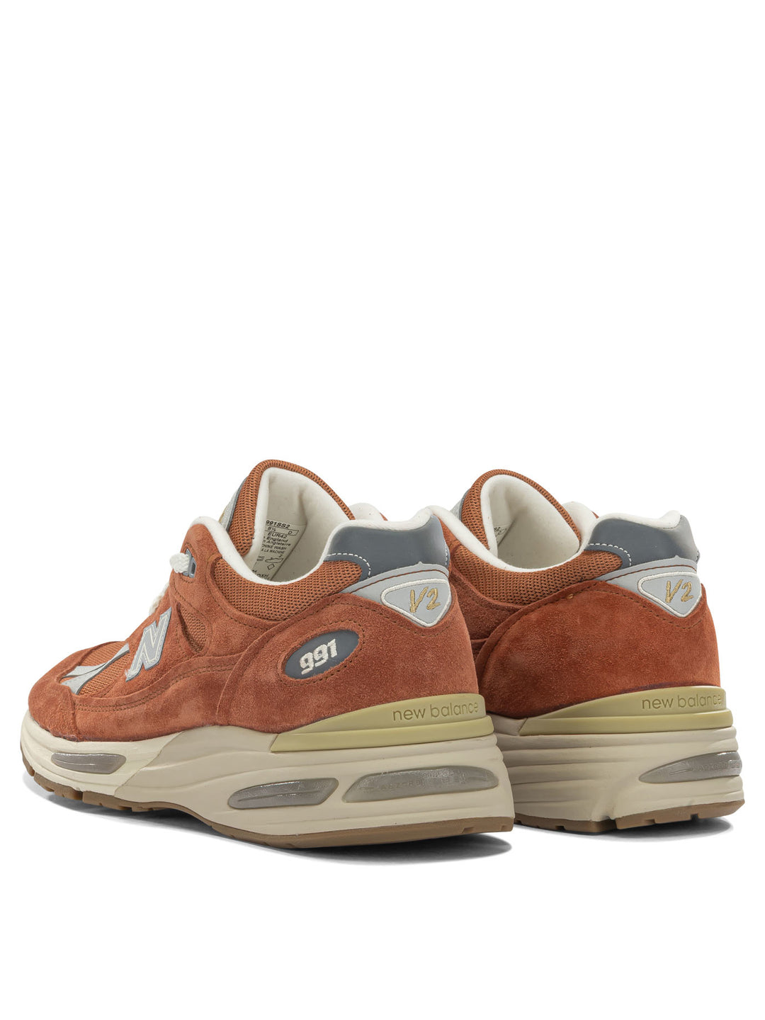 New Balance Made In Uk 991v2 Vintage Sports Sneakers & Slip-On - Orange | 6e07dcfc612f0ed68f479ed8d24d608e441da96b