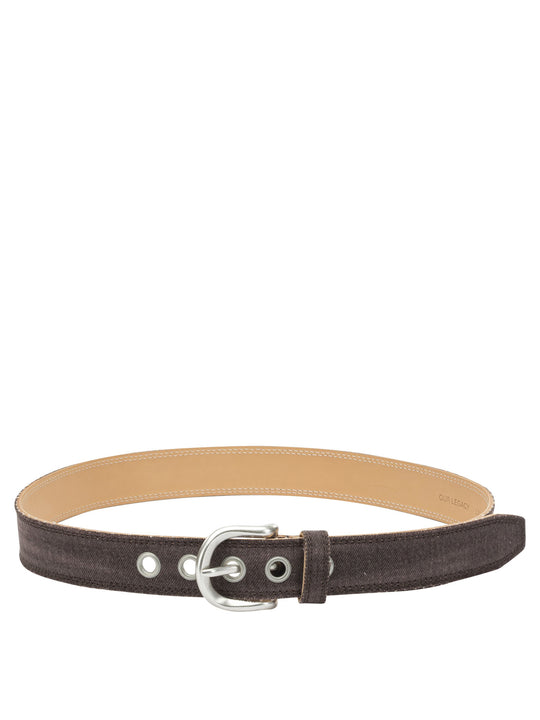 Denim And Leather Belt Belts Brown